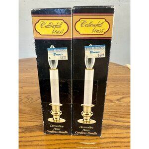 Callowhill Vintage Decorative Brass Cordless Candle - New In Box